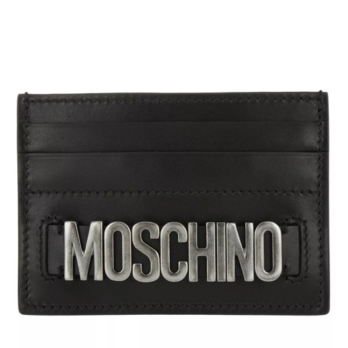 Moschino Logo Card Holder Black Card Case
