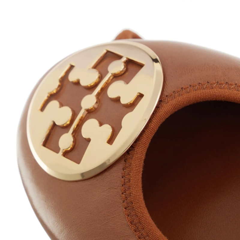 Tory Burch Ballerinas Minnie Travel Ballet Pecan Praline/Gold(Image 10)