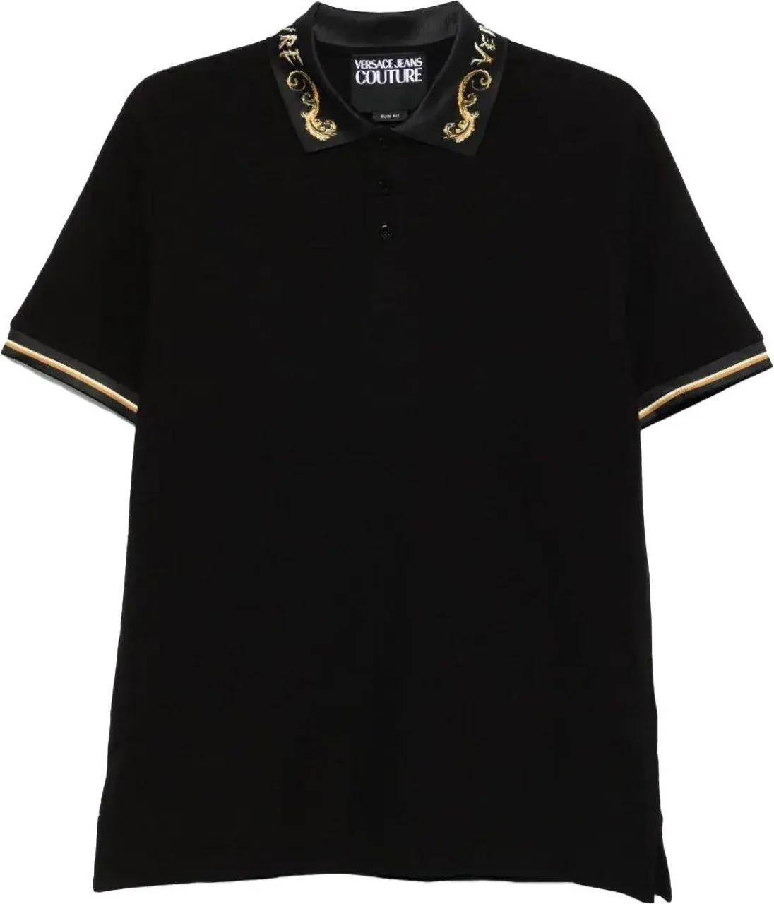 Thumbnail - Versace Jeans Couture - Polo Chromo Collar Black - Größe XXXL - schwarz