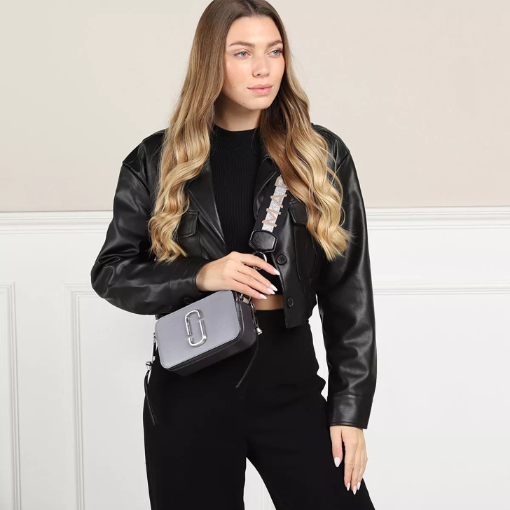 Marc Jacobs Logo Strap Snapshot Small Camera Bag Leather New Black, Camera  Bag
