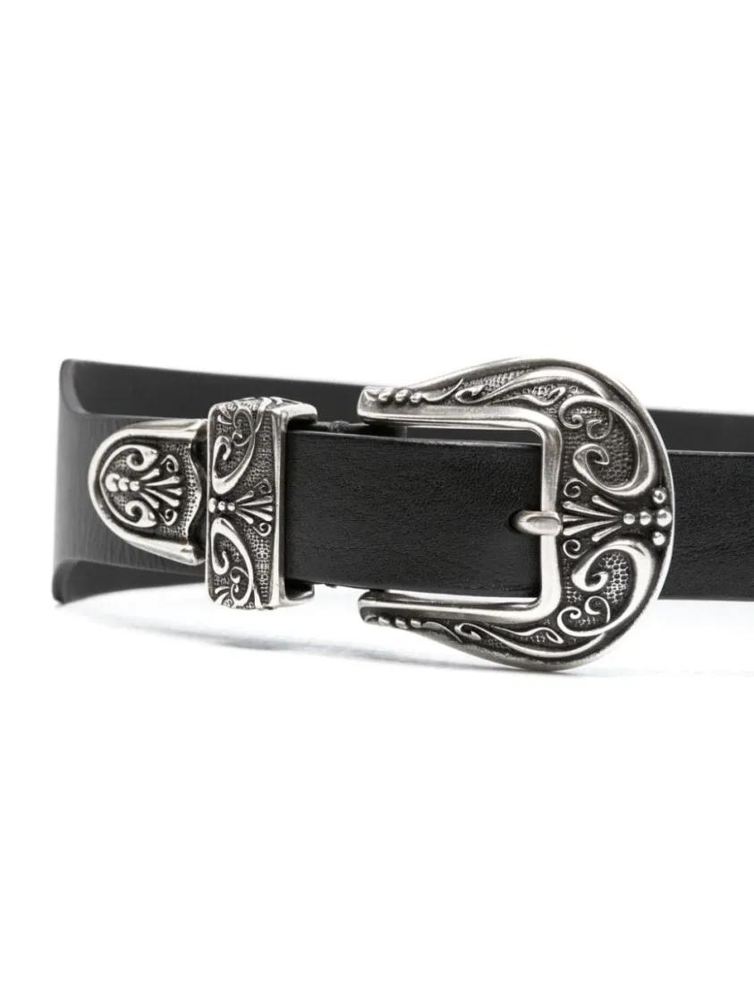 Golden Goose Gürtel - Double Buckle Belt - Gr. 80 - in Schwarz - für Damen