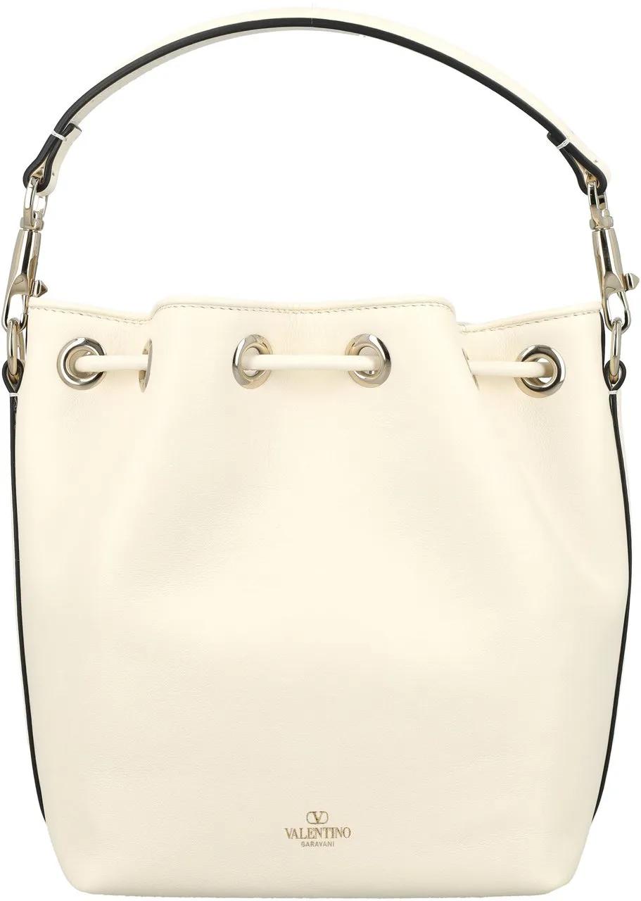 Thumbnail - Valentino Garavani Crossbody Bags - Valentino Garavani Loco Leather Bucket Bag - Gr. unisize - in Weiß - für Damen