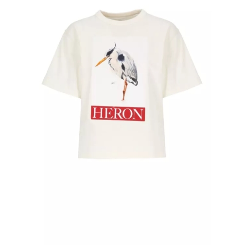 Heron Preston Ivory T-Shirt With Print Neutrals 