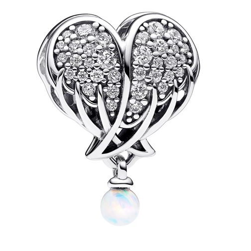 Pandora Angel wing heart sterling silver charm withcubic z White Anhänger