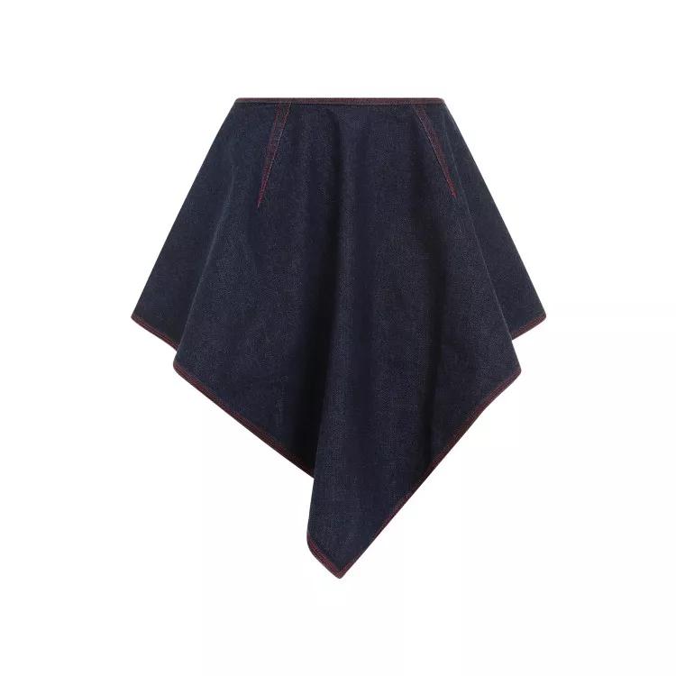 Alaia - Blue Denim Cotton Triangle Skirt - Größe 40 - blue