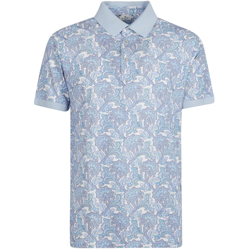 Etro Polo Roma Short Sleeve Polo Shirt White weiß