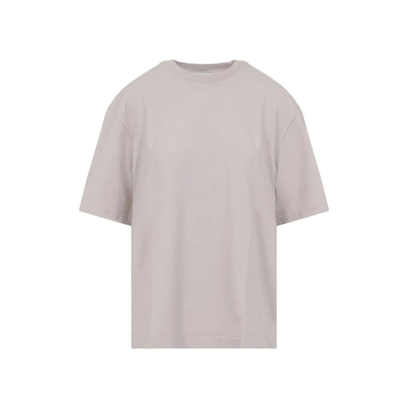 Golden Goose T-shirt Relaxed Fit Cotton T-Shirt With Textured Logo Deta Neutrals