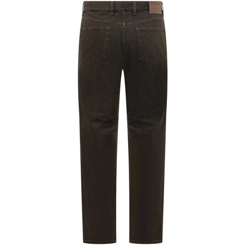 Zegna Jeans à jambe droite Pantaloni in Denim con Cinque Tasche dunkelgrau(Image 2)