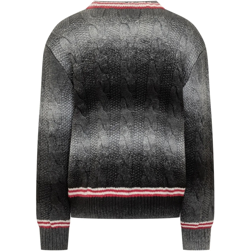 Gcds  GCDS Maglione a Treccia con Scollo a V dunkelgrau(Image 2)