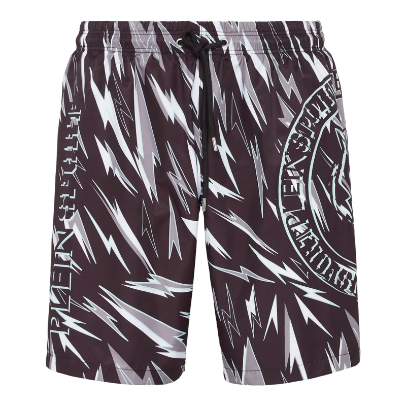 Plein Sport Shorts Badehose Tiger schwarz