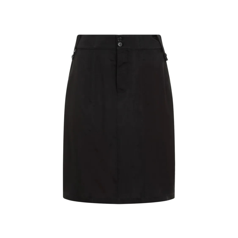 Saint Laurent Minirok Black Cupro Skirt Black