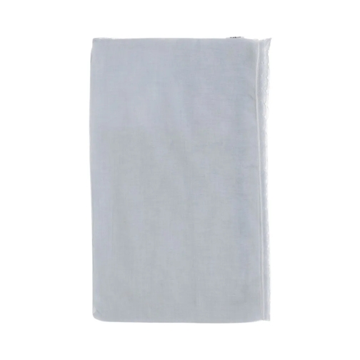Faliero Sarti Écharpe légère Rectangular Silk And Cotton Blend Scarf Blue