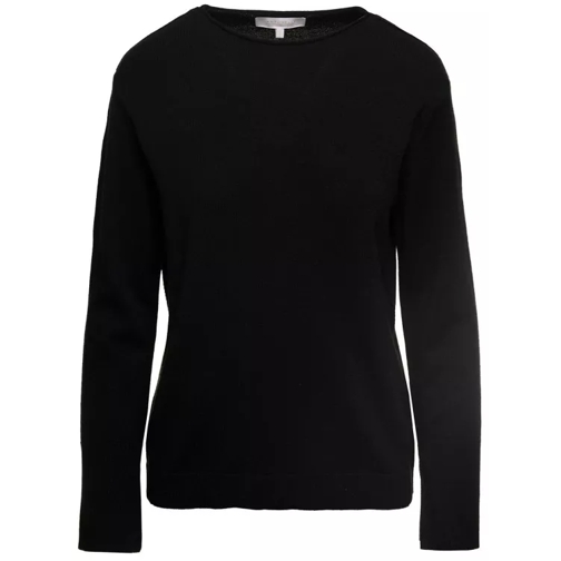 Antonelli Siena' Black Long Sleeved Sweater With U Neckline  Black 