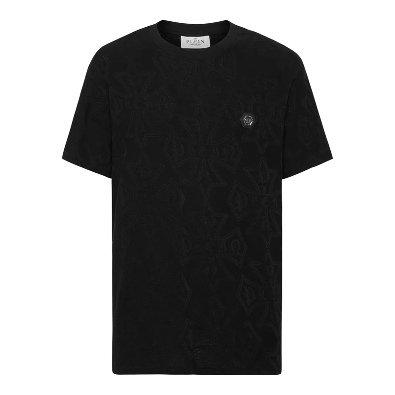 Philipp Plein T-Shirt T-Shirt Rundhalsausschnitt Ss Crest schwarz