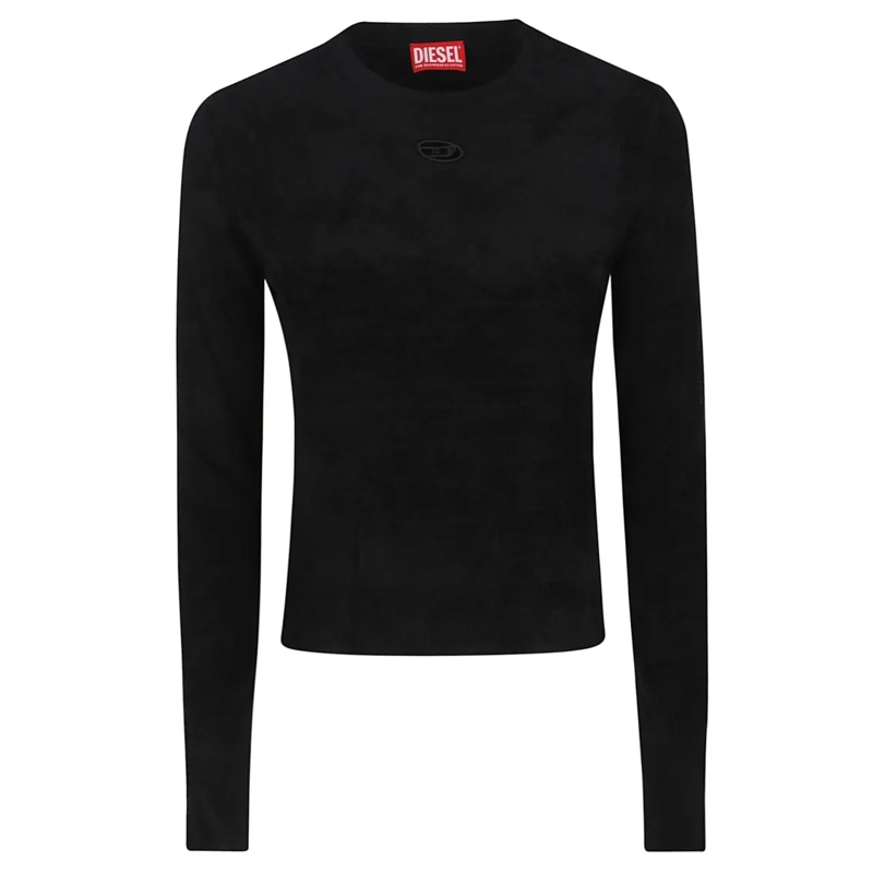 Diesel  Plush Chenille Sweatshirt Black
