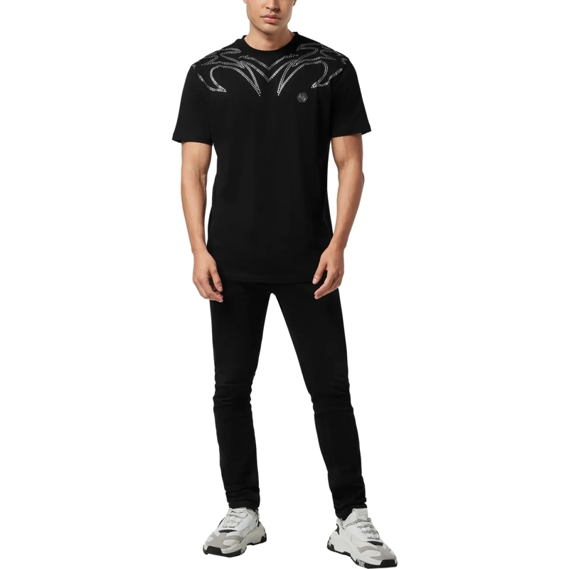 Philipp Plein T-Shirt T-Shirt Round Neck Ss Stud-Embellished schwarz(Image 4)