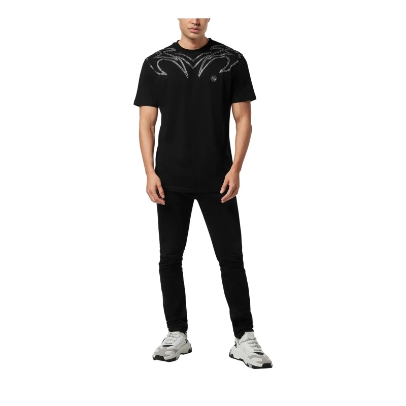 Philipp Plein T-Shirt T-Shirt Round Neck Ss Stud-Embellished schwarz(Image 4)