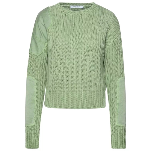 Max Mara Sage Green Cotton Sweater Green 