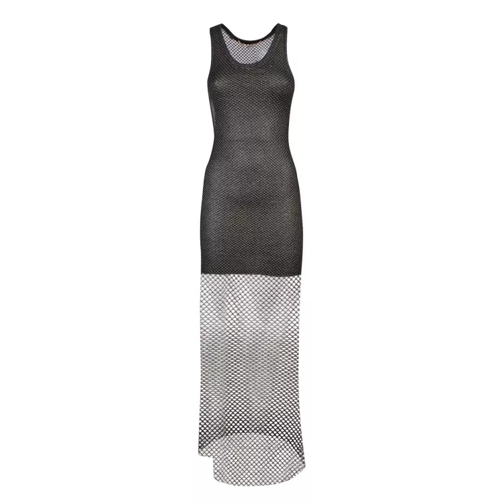 Palm Angels Linen Dress Grey 