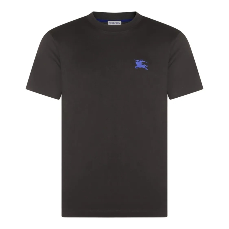 Burberry T-shirt Short-Sleeve Crew Neck T-Shirt With Embroidered Lo Black