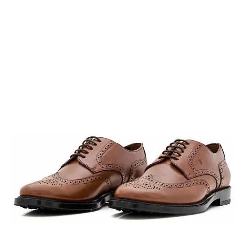 Tod's Derby Bucature Formale Gomma 62C Brown Chaussures à lacets