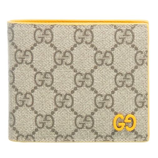 Gucci GG Supreme Billfold Wallet Beige / Orange Bi-Fold Portemonnaie