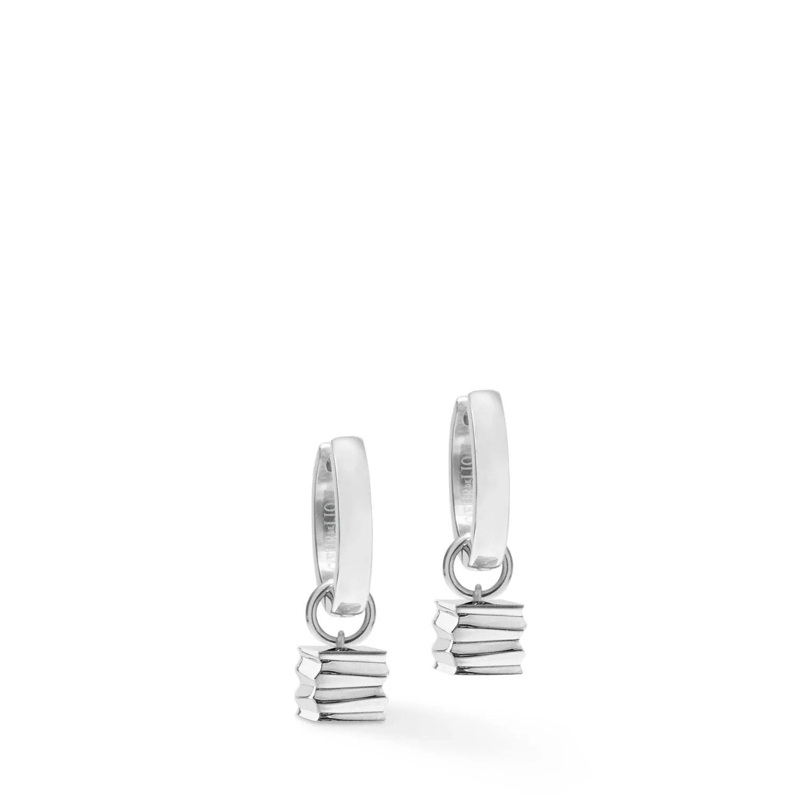 COEUR DE LION Ohrstecker Ohrringe Creole Wave Cube silber