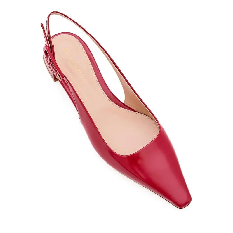 【関税・送料込】GIANVITO ROSSI スリングバック レザー Gianvito Rossi Tokio Leather Sling-Back Red | Ballerina