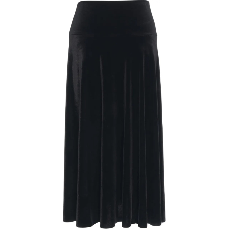 Norma Kamali Jupe midi Midi skirt in velvet schwarz