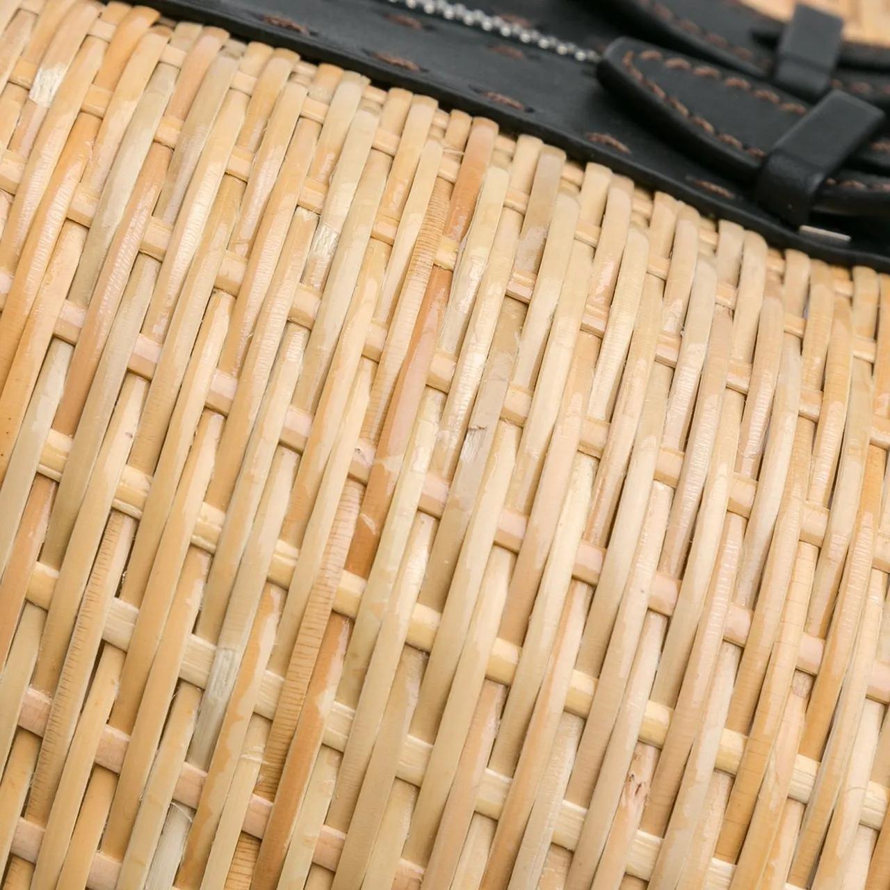 Fendi Weekender 2010-2023 Rattan Travel Bag in bruin