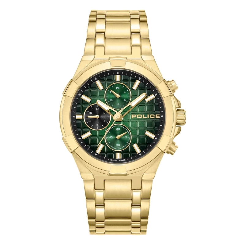 Police Automatikuhr Quarzuhr Guardian gold