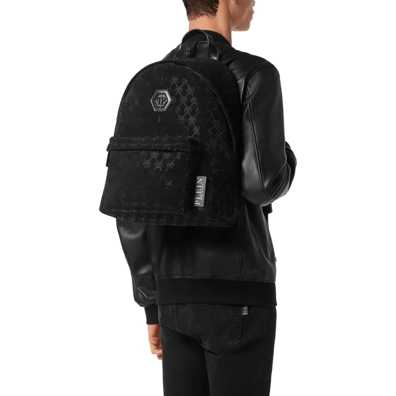 Philipp Plein Rucksack Rucksack Monogram Mit Schmucksteinen schwarz(Image 3)