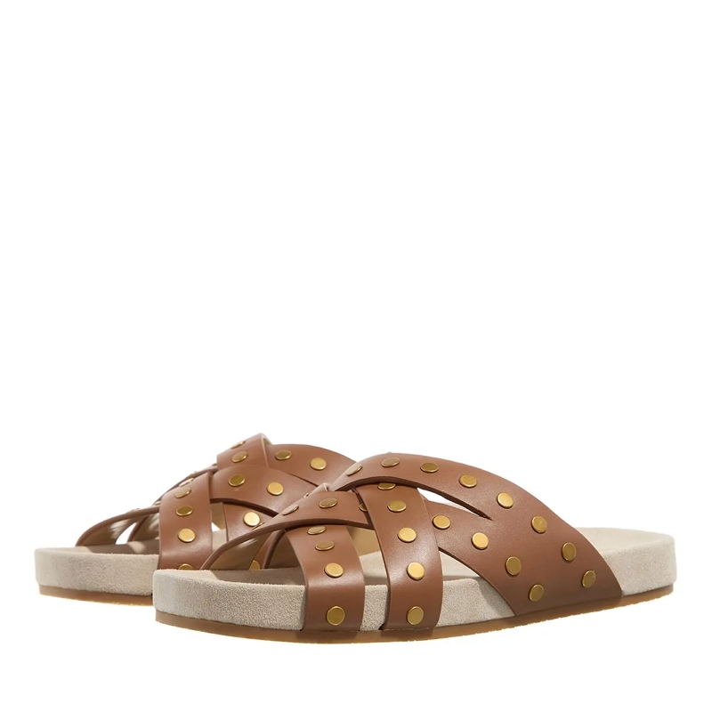 MICHAEL Michael Kors Slides Irene Flat Sandal Luggage(Image 3)