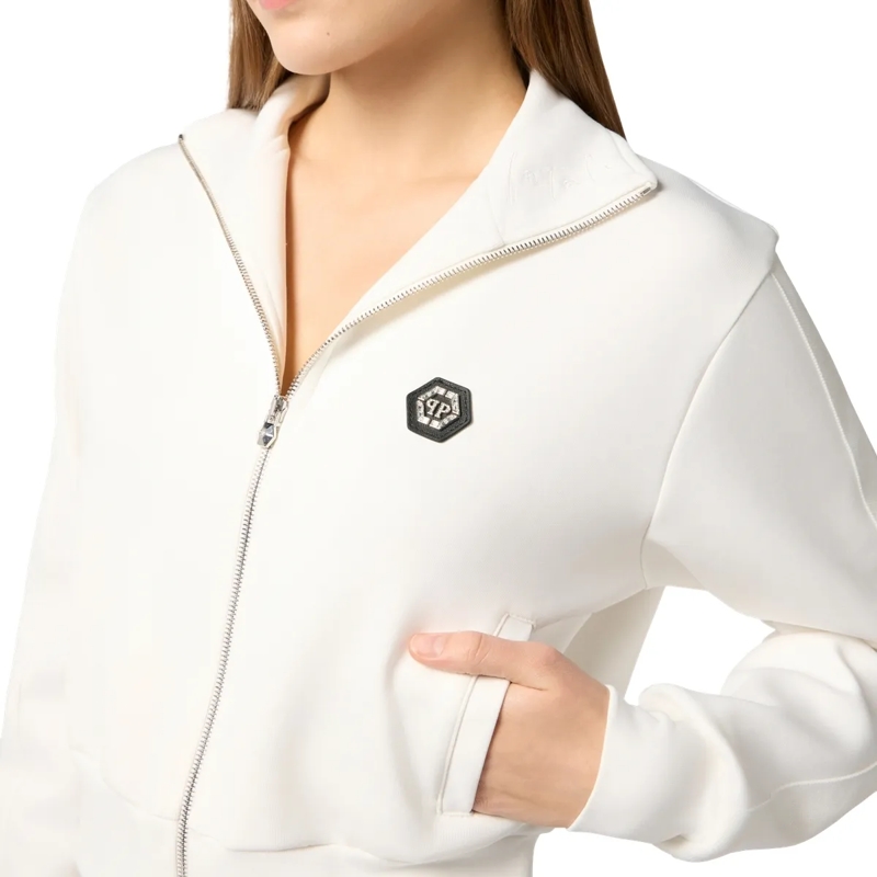 Philipp Plein Daunenjacke Jogging-Jacke Fatale weiss(Image 5)