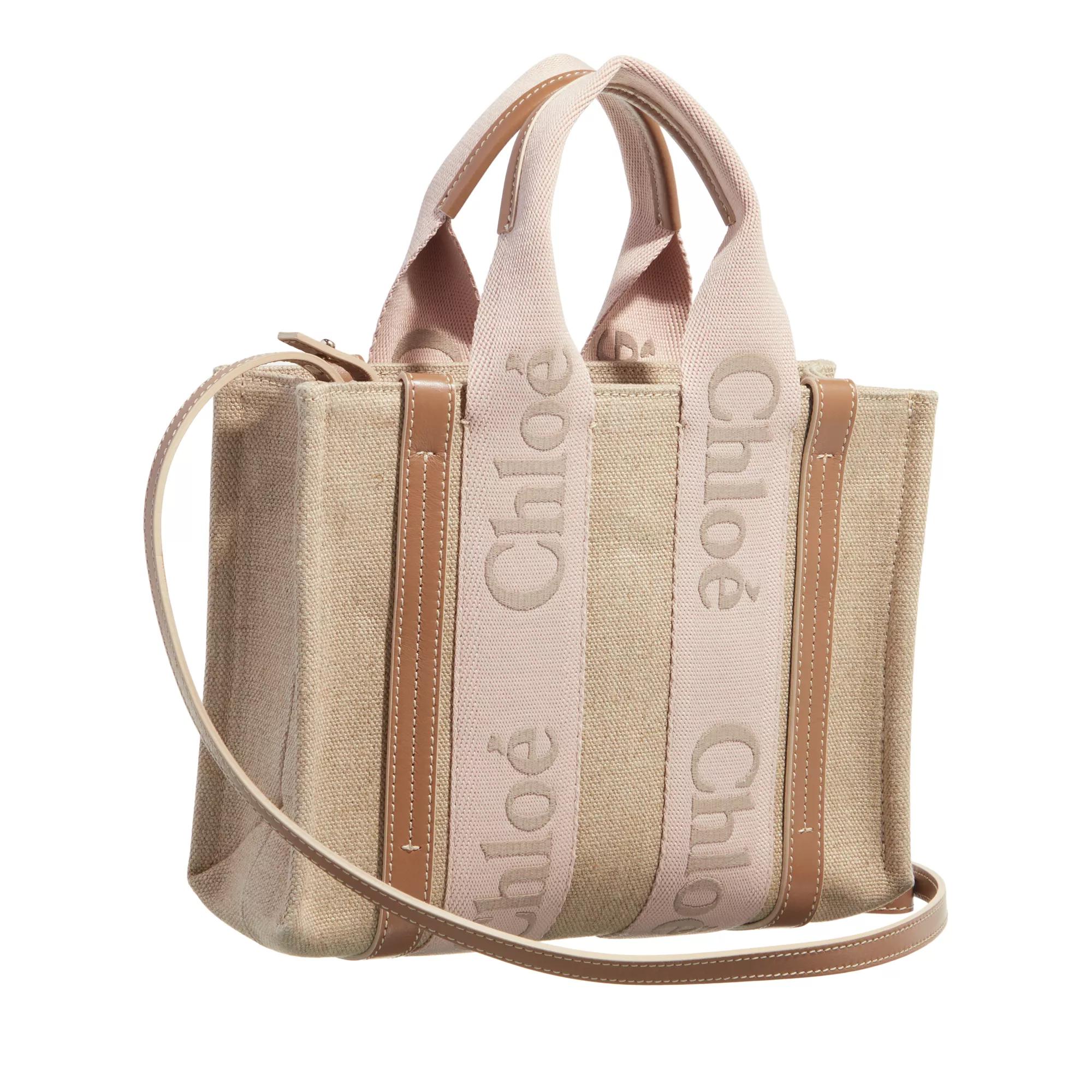 【CHLOE】 Woody Small Tote Bag Blushy Beige 3WAYモデル Chloé Small Woody Tote Bag In Linen in Blushy beige | Chloé US