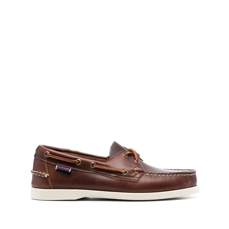 Sebago Loafer chaussures bateau docksides portland en cuir braun