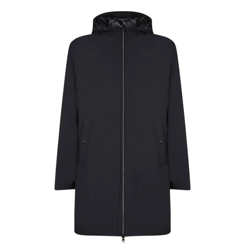 Herno Overgangsjas Coat With Adjustable Hood Blue