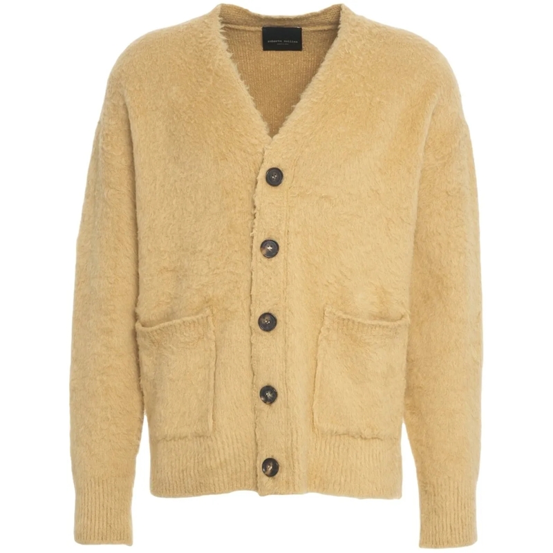 Roberto Collina Weste Teddy cardigan beige