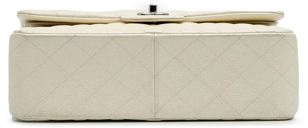 Thumbnail - Chanel Hobo Bags - Jumbo Classic Caviar Double Flap - Gr. unisize - in Weiß - für Damen