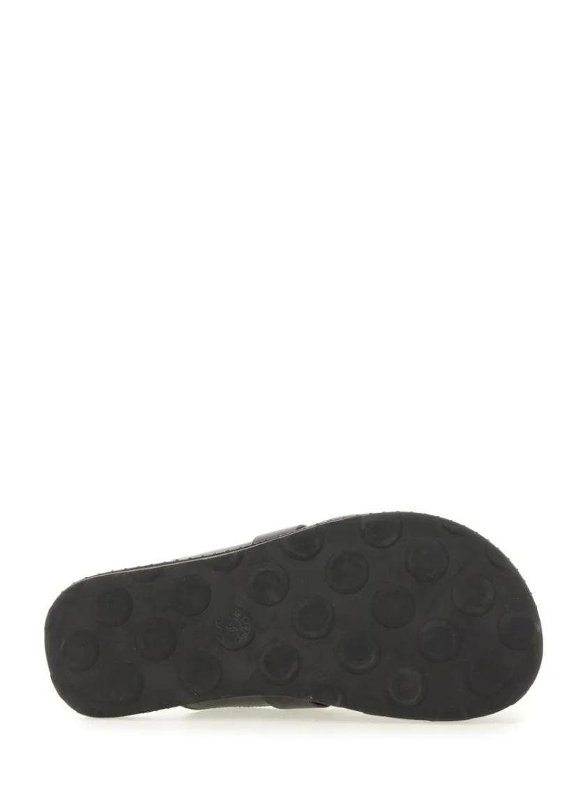 Thumbnail - Moschino Slipper & Pantoletten - Black Leather Sabot Flats - Gr. 38 (EU) - in Schwarz - für Damen