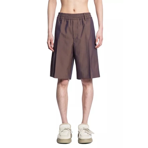 Burberry Wool Tailored Shorts Brown 
