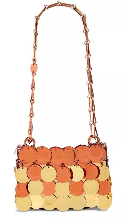 Paco Rabanne Shopper - Sparkle Sac A Main Shoulder Bag - Gr. unisize - in Orange - für Damen