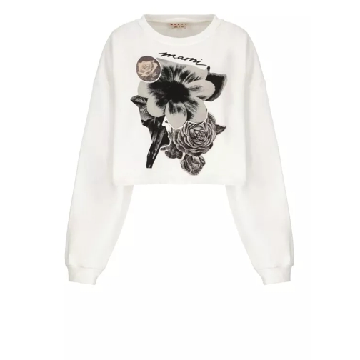 Marni Printed Sweatshirt White 