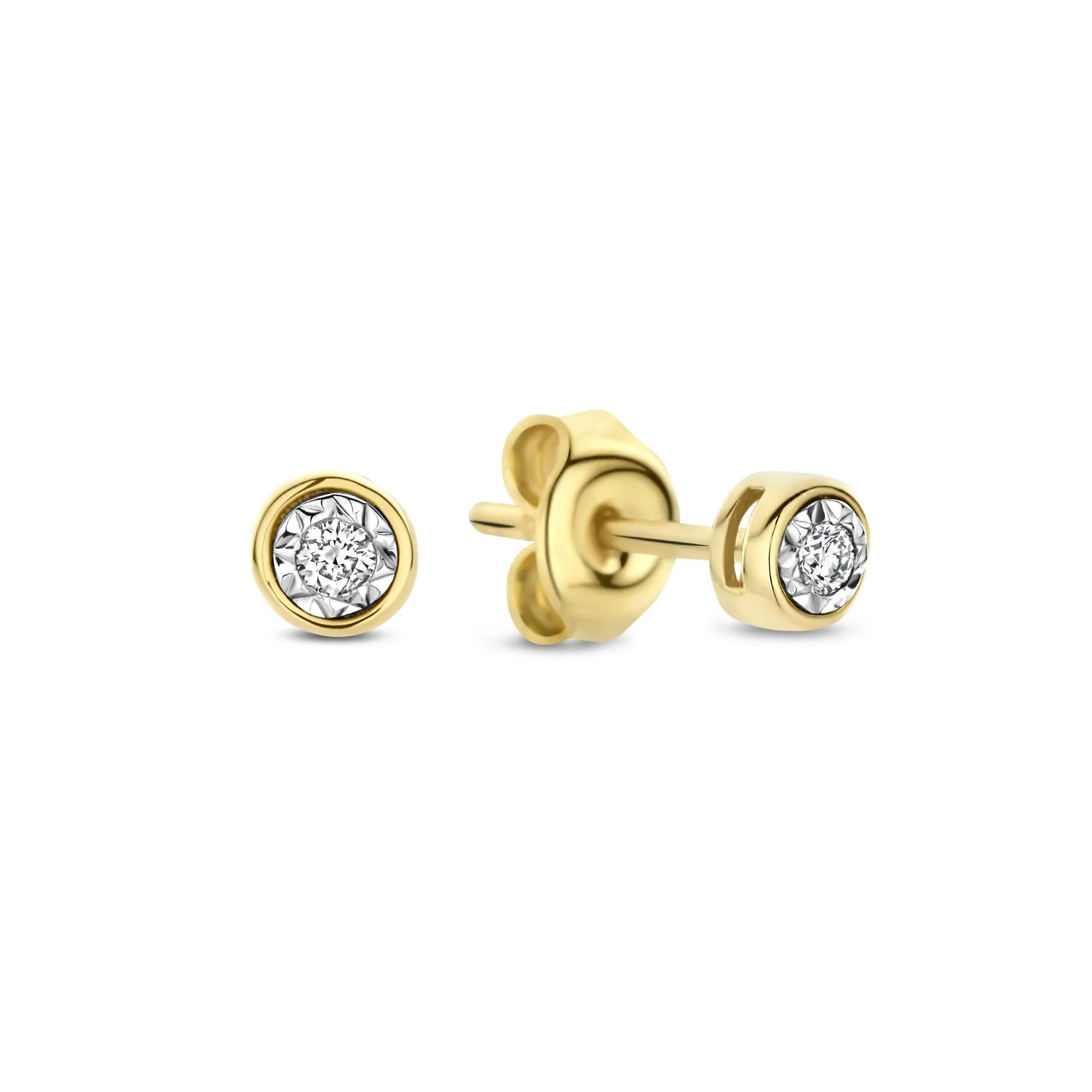 Isabel Bernard Ohrringe - De la Paix Inaya 14 karat gold ear studs with diam - Gr. unisize - in Gold - für Damen