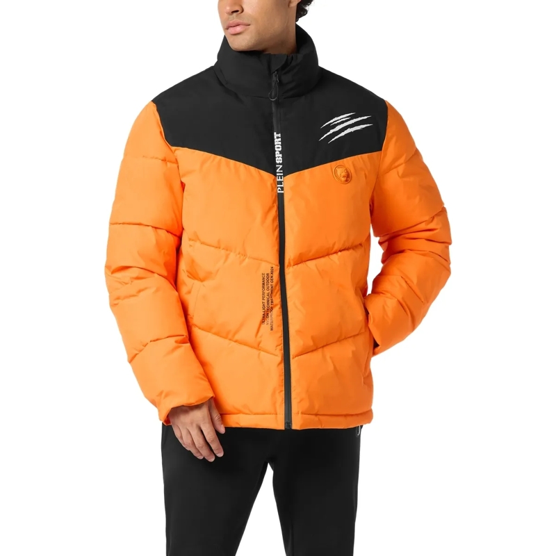 Plein Sport Lederjacke Puffer Jacket Scratch orange(Image 3)