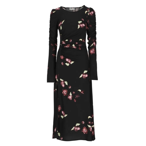 Mar De Margaritas Midi-Kleider Viscose Printed Dress Black