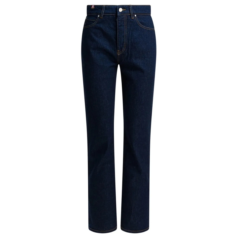 Ines De La Fressange Jeans High-Waisted Straight-Cut Jeans With Italian Pocke Black