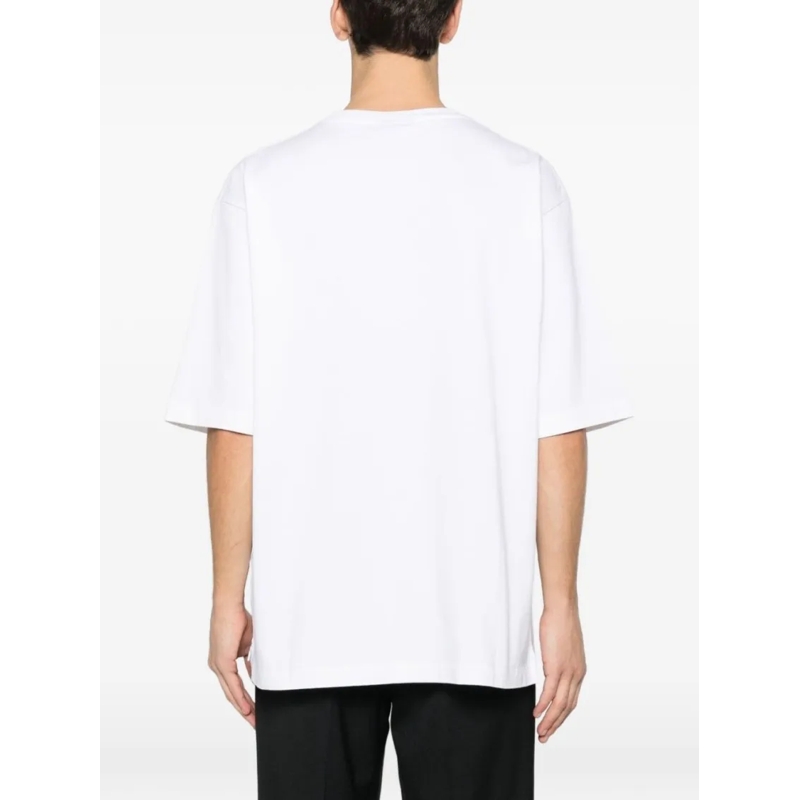 Dsquared2 T-Shirt Minimalist White Cotton T-Shirt With Logo White(Image 2)