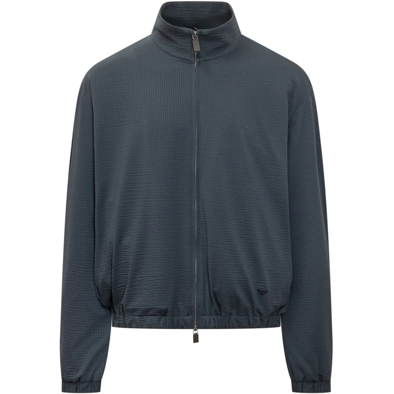 Emporio Armani Bomberjacke Giacca Blouson con Zip e Collo Alto blau