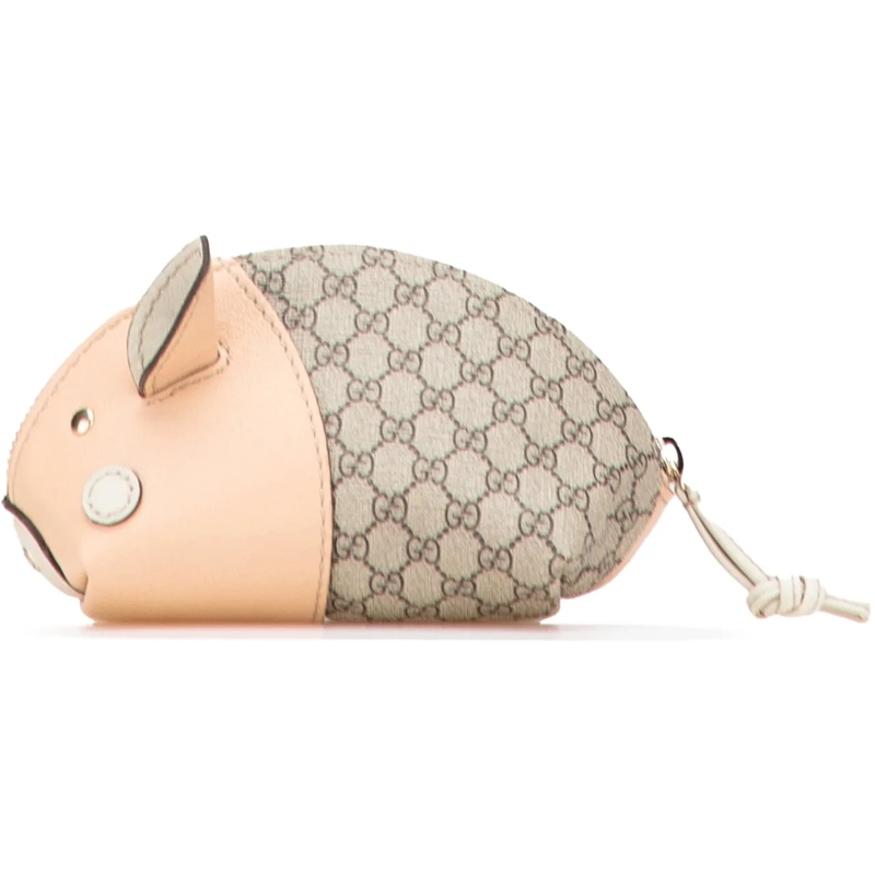 Gucci Nécessaire GG Supreme Pig Pouch braun